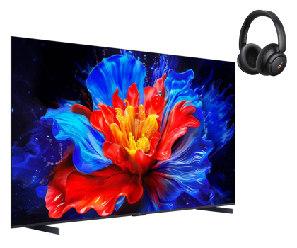 Telewizor 75" TCL 75P81K 75" QLED 144 Hz 4K Google TV + Life Q30 (Upgraded)